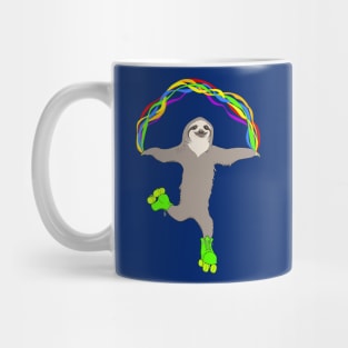 Roller Sloth Rainbow Mug